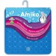 Alfombra Baño PVC Translucido 45x45cm Azul Amiko