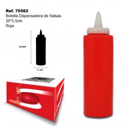 Botella Dispensadora de Salsas Roja 20*5,5cm SINI