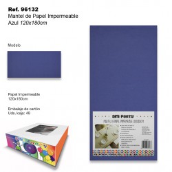 Mantel de Papel Impermeable 120x180cm Azul SINI