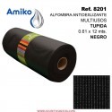 Alfombra Antideslizante Multiusos Tupida Negra 0.61x12M Amiko